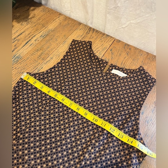 ANONYME navy & brown patterned dress size S - Picture 4 of 9